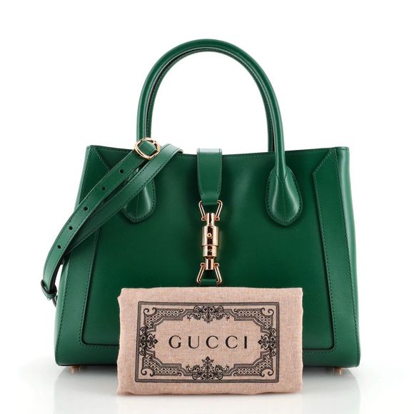 Gucci Jackie 1961 Tote Leather Medium Green - Picture 2 of 9